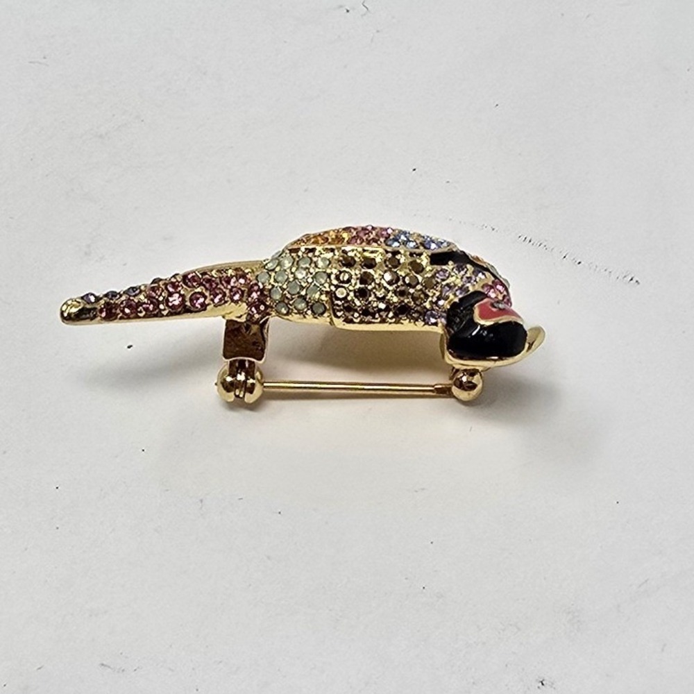 Talbots Pheasant bird brooch enamel multicolor rhinestones signed cabincore - Picture 4 of 6